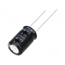 Condensator electrolitic THT 1000uF 10VDC Ø10x16mm ±20% | Electronic-mag.ro | Componente Electronice