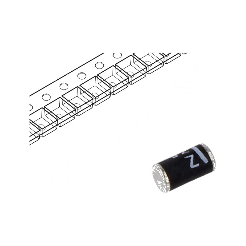 Diodă Zener 2W 7,5V 253mA SMD MELF plastic | Electronic-mag.ro | Componente Electronice