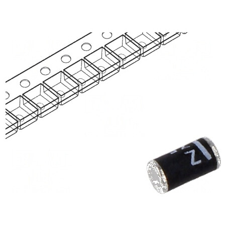 Diodă Zener 2W 7,5V 253mA SMD MELF plastic | Electronic-mag.ro | Componente Electronice