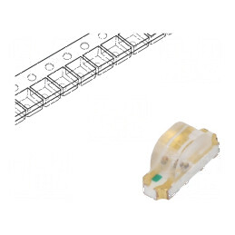LED SMD 1204 galben-verde/portocaliu 3.2x1x1.48mm 140° 20mA | Electronic-mag.ro | Componente Electronice