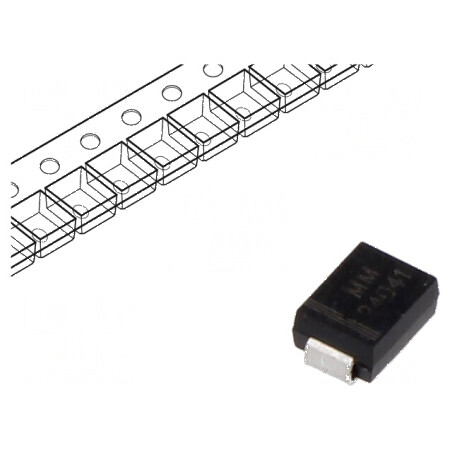 Diodă TVS 0,6kW 36,7V-40,6V 11,3A unidirecțională SMB | Electronic-mag.ro | Componente Electronice