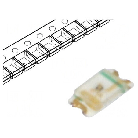 LED SMD 0603 galben-verde 10-25mcd 2,2V 20mA 1,6x0,8x0,36mm | Electronic-mag.ro | Componente Electronice