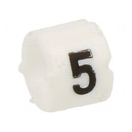 Markere Marcaj PVC albă 5mm -40÷106°C cu împingere | Electronic-mag.ro | Componente Electronice