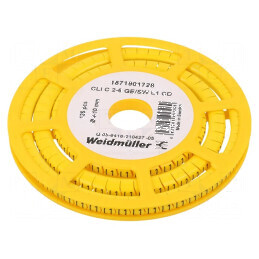 Markere Marcaj L1 4÷10mm PVC Galben -30÷80°C prin Orificiu | Electronic-mag.ro | Componente Electronice