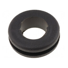 Manşon din gumă neagră 11mm montare Øorif 8mm -40÷135°C | Electronic-mag.ro | Componente Electronice