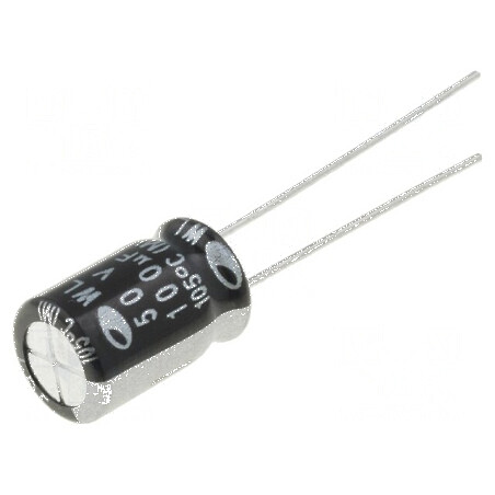 Condensator electrolitic low ESR 100uF 50VDC THT Ø8x11,5mm | Electronic-mag.ro | Componente Electronice