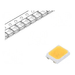 Banda LED SMD 2835 alb cald 3000K 1W 98lm 116° 100m  | Electronic-mag.ro | Componente Electronice