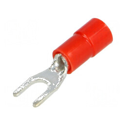 Vârf furcă M3,5 Ø 3,7mm pentru cablu izolat 0,25÷1,5mm2 | Electronic-mag.ro | Componente Electronice