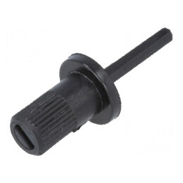 Buton rotativ ax negru 12/13mm | Electronic-mag.ro | Componente Electronice