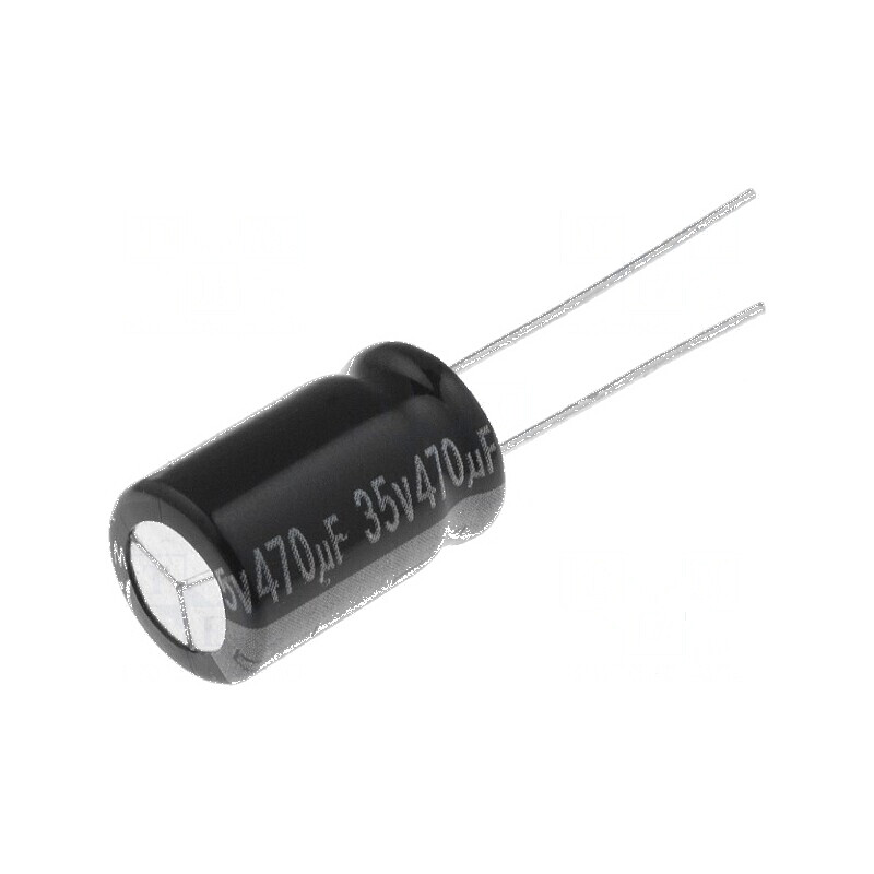 Condensator electrolitic THT 470uF 35VDC Ø10x16mm 5mm Raster | Electronic-mag.ro | Componente Electronice Condensator electrolitic THT 470uF 35VDC Ø10x16mm 5mm Raster | Electronic-mag.ro | Componente Electronice