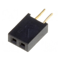 Conector şiruri pini soclu mamă 2x1 1,27mm THT | Electronic-mag.ro | Componente Electronice