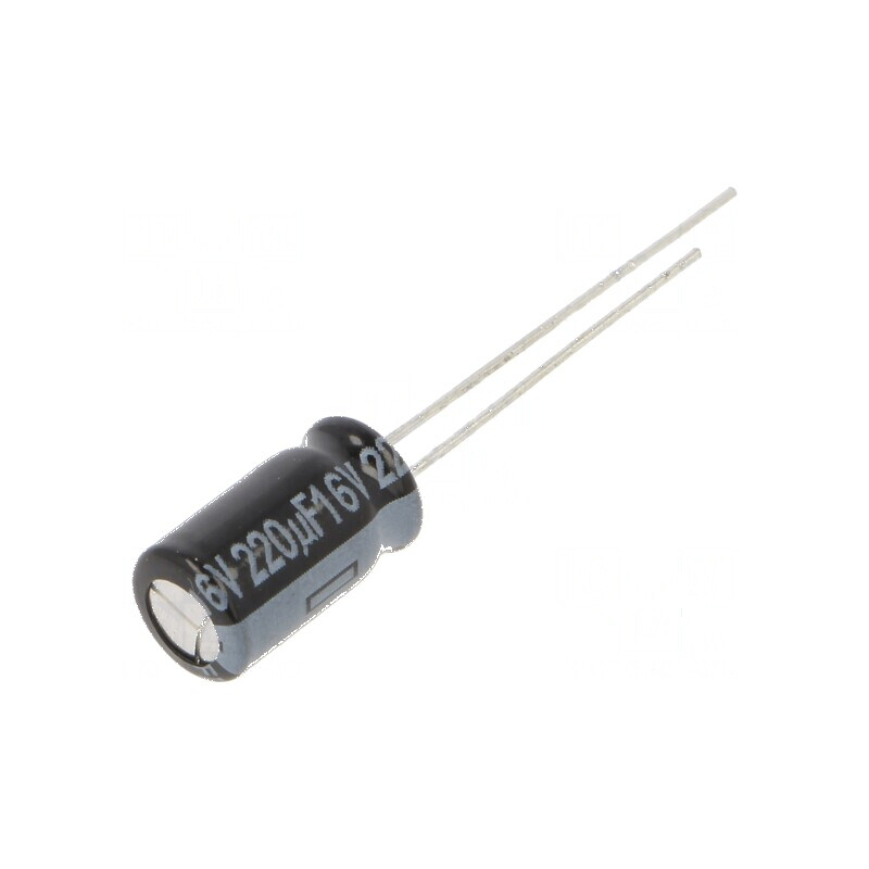 Condensator electrolitic low ESR THT 220uF 16V 6,3x11,2mm | Electronic-mag.ro | Componente Electronice Condensator electrolitic low ESR THT 220uF 16V 6,3x11,2mm | Electronic-mag.ro | Componente Electronice