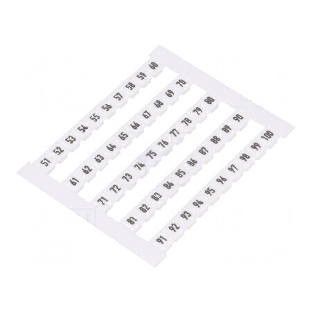 Marcaj alb 5mm 51-100 orizontale | Electronic-mag.ro | Componente Electronice