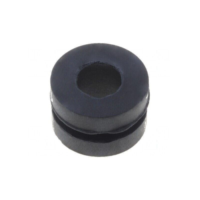 Manșon din gumă neagră Ø 6mm, Ø orificiu 3,5mm | Electronic-mag.ro | Componente Electronice