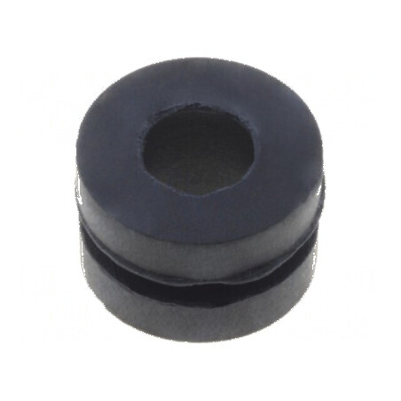 Manșon din gumă neagră Ø 6mm, Ø orificiu 3,5mm | Electronic-mag.ro | Componente Electronice