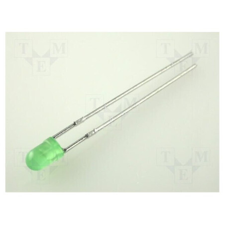 LED verde 3mm 0,7-2mcd 60° convex | Electronic-mag.ro | Componente Electronice