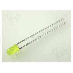 LED 3mm galben 0,8-3,2mcd 60° convex | Electronic-mag.ro | Componente Electronice