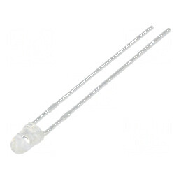 LED 3mm roșie 1300-2700mcd 30° convex | Electronic-mag.ro | Componente Electronice