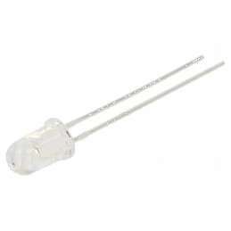 LED 5mm portocalie 3800mcd 45° convex | Electronic-mag.ro | Componente Electronice