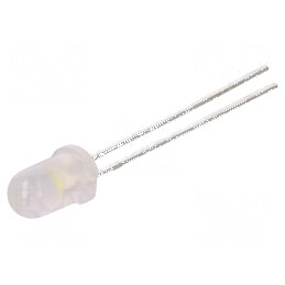 LED 5mm alb rece 2000-4000mcd 50° convex | Electronic-mag.ro | Componente Electronice