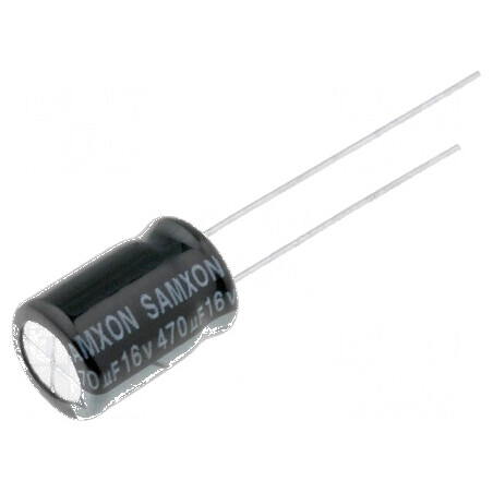 Condensator electrolitic THT 470uF 16V 8x12mm ±20% 1000h | Electronic-mag.ro | Componente Electronice