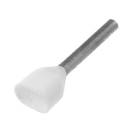 Vârf tub de capăt izolată dublă cupru 0,5mm² 12mm cositorit | Electronic-mag.ro | Componente Electronice