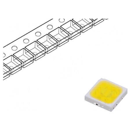 LED Alb Rece SMD 5700-6300K 140-150lm 120° 350mA 2,8-3,5VDC | Electronic-mag.ro | Componente Electronice