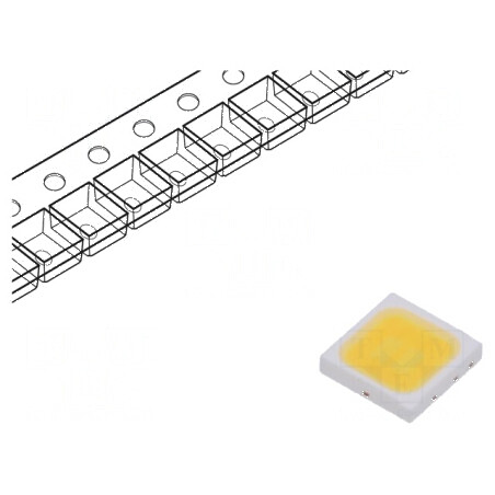 LED alb rece 5700-6300K 110-120lm 120° SMD 350mA 2,8-3,5VDC | Electronic-mag.ro | Componente Electronice