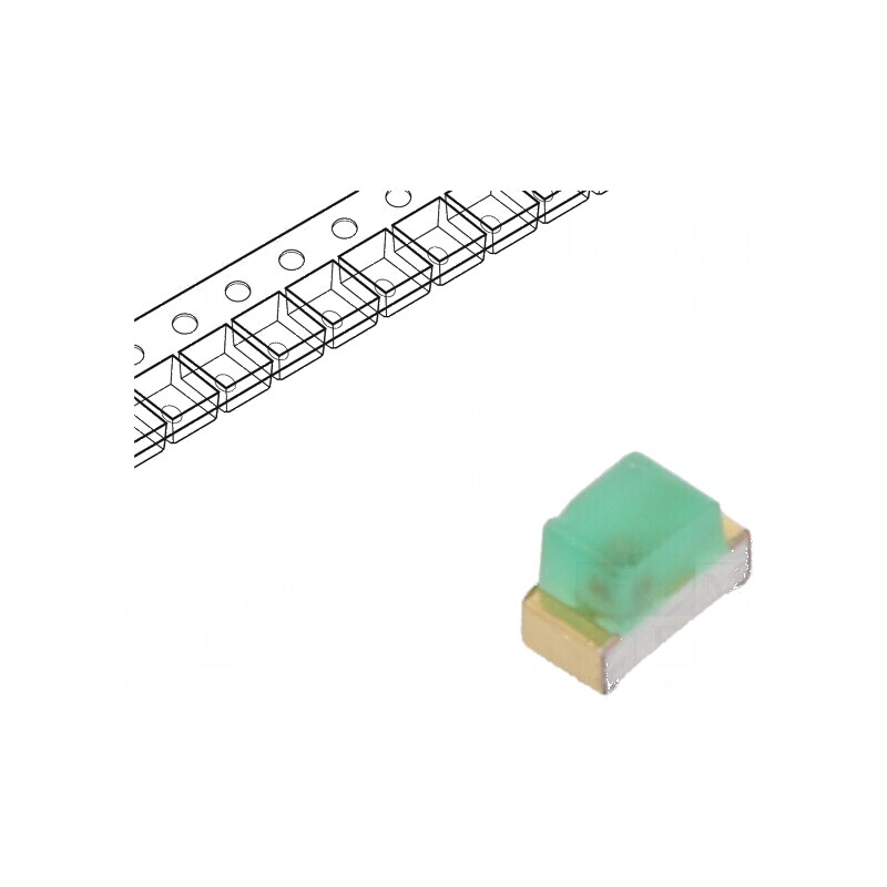 LED SMD 0603 verde 0,1-0,35mcd 1,6x0,8x1,1mm 160° 2mA | Electronic-mag.ro | Componente Electronice