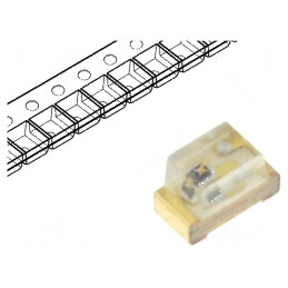 LED SMD 0603 galben 18-120mcd 1,6x0,8x1,1mm 120° 20mA 125mW | Electronic-mag.ro | Componente Electronice