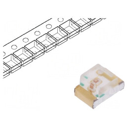 LED SMD 0805 galben 3÷8mcd 2x1,25x1,1mm 160° 20mA λd: 588nm | Electronic-mag.ro | Componente Electronice