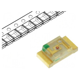 LED SMD 1206 verde 3,2÷12,5mcd 3,2x1,6x1,1mm 120° 20mA | Electronic-mag.ro | Componente Electronice