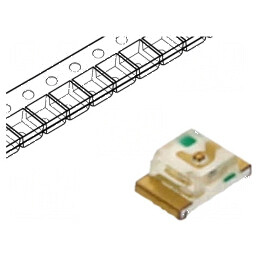 LED SMD 0805 roșie 120-230mcd 2x1,2x0,75mm 120° 20mA 75mW | Electronic-mag.ro | Componente Electronice