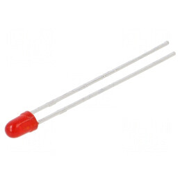 LED 3mm roșie 30-80mcd 50° convex | Electronic-mag.ro | Componente Electronice