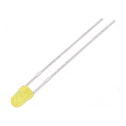LED 3mm galben 8-15mcd 50° convex | Electronic-mag.ro | Componente Electronice