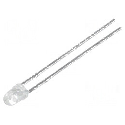 LED 3mm roșie 20-60mcd 50° convex 2-2,5V | Electronic-mag.ro | Componente Electronice