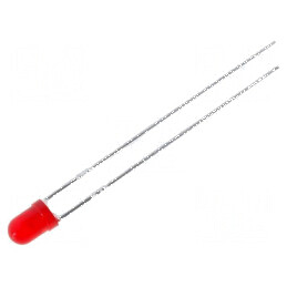 LED 3mm roșu 8-50mcd 60° convex | Electronic-mag.ro | Componente Electronice