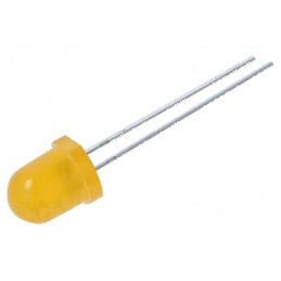 LED 8mm portocalie 270mcd 60° convex | Electronic-mag.ro | Componente Electronice