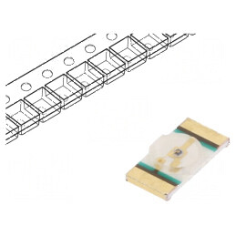 LED SMD 1206 Portocalie 45-90mcd 3,2x1,6x0,6mm 130° 2-2,4V | Electronic-mag.ro | Componente Electronice