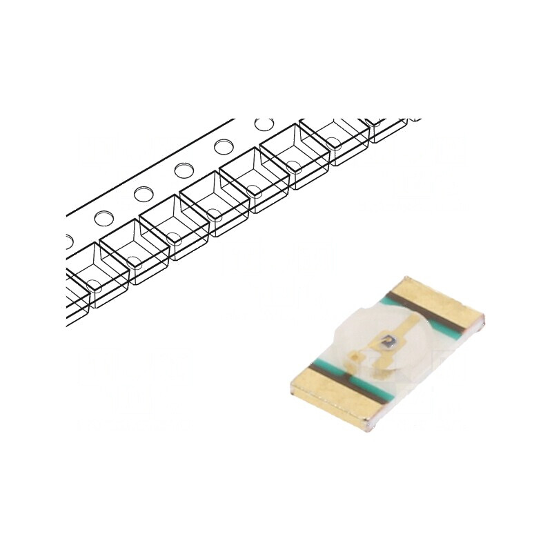 LED SMD 1206 Portocalie 45-90mcd 3,2x1,6x0,6mm 130° 2-2,4V | Electronic-mag.ro | Componente Electronice