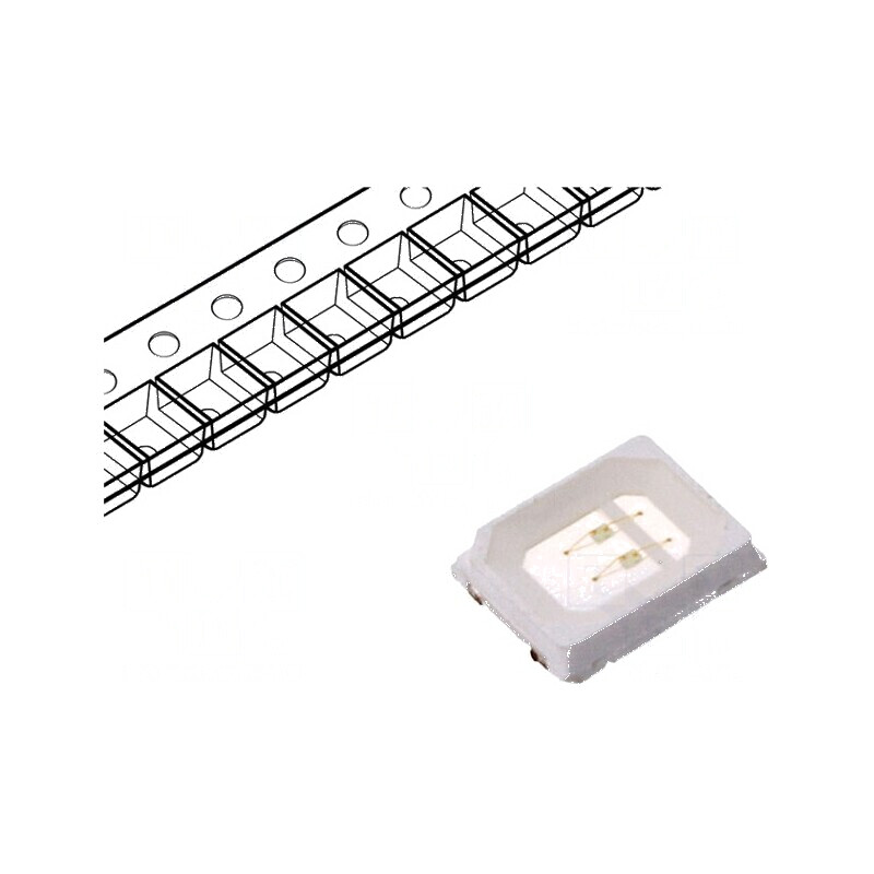 LED SMD 2835 verde 10-15lm 2,8x3,5x0,85mm 120° 60mA | Electronic-mag.ro | Componente Electronice