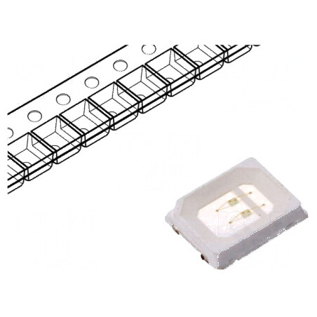 LED SMD 2835 verde 10-15lm 2,8x3,5x0,85mm 120° 60mA | Electronic-mag.ro | Componente Electronice