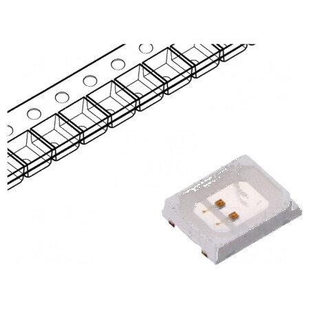 Bec LED SMD 2835 galben 4-6lm 2,8x3,5x0,85mm 120° 60mA | Electronic-mag.ro | Componente Electronice