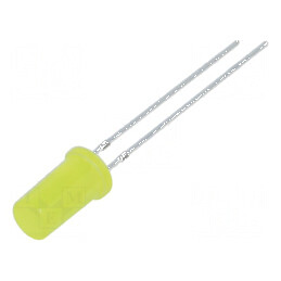 LED 5mm galben 68-100mcd 180° plat nr. term 2 | Electronic-mag.ro | Componente Electronice