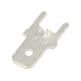 Terminal plat 4,8mm 0,5mm tată THT alamă cositorit drept | Electronic-mag.ro | Componente Electronice