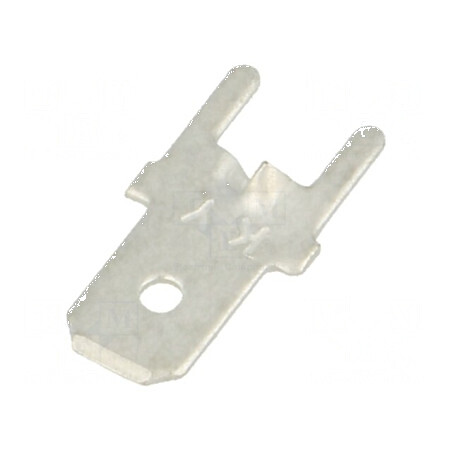Terminal plat 4,8mm 0,5mm tată THT alamă cositorit drept | Electronic-mag.ro | Componente Electronice