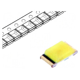 LED SMD 0603 alb rece 71-146mcd 130° 5mA cu lentilă galbenă | Electronic-mag.ro | Componente Electronice