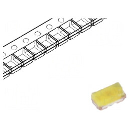 LED SMD 0402 alb rece 45-180mcd 130° 5mA cu lentilă galbenă | Electronic-mag.ro | Componente Electronice