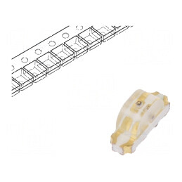 LED SMD 1204 roșie/galben-verde 3,2x1x1,48mm 140° 20mA | Electronic-mag.ro | Componente Electronice