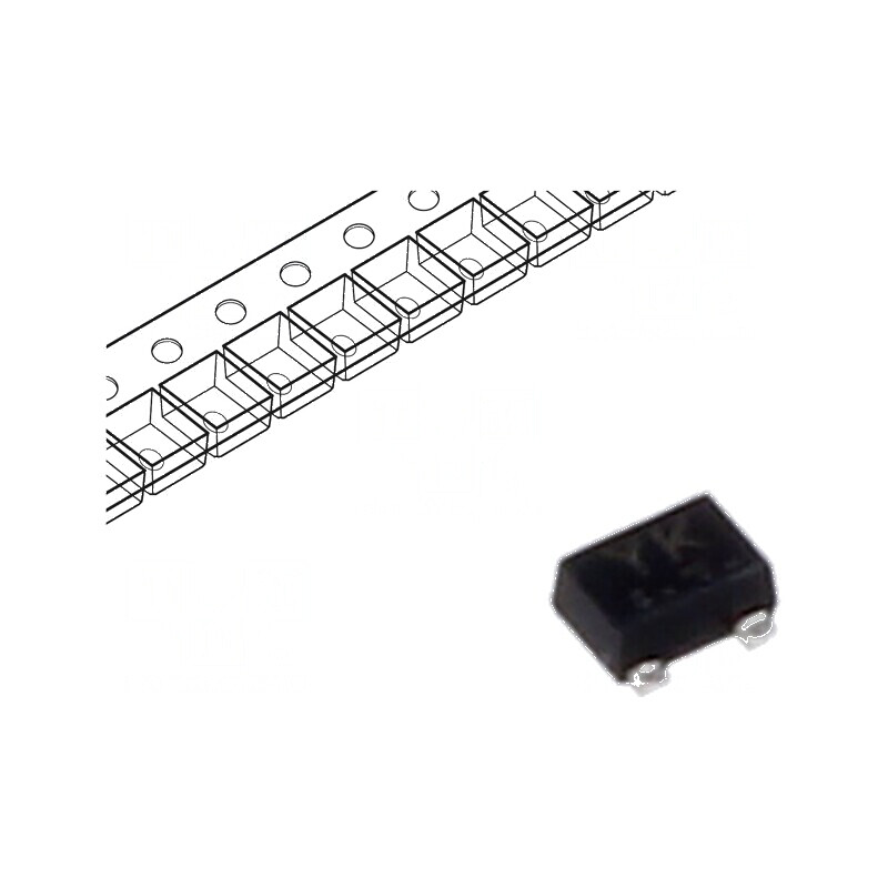Tranzistor P-MOSFET unipolar -20V -0,2A -0,8A 150mW ESD | Electronic-mag.ro | Componente Electronice